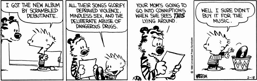 Calvin and Hobbes Comic Strip for February 18, 1986 