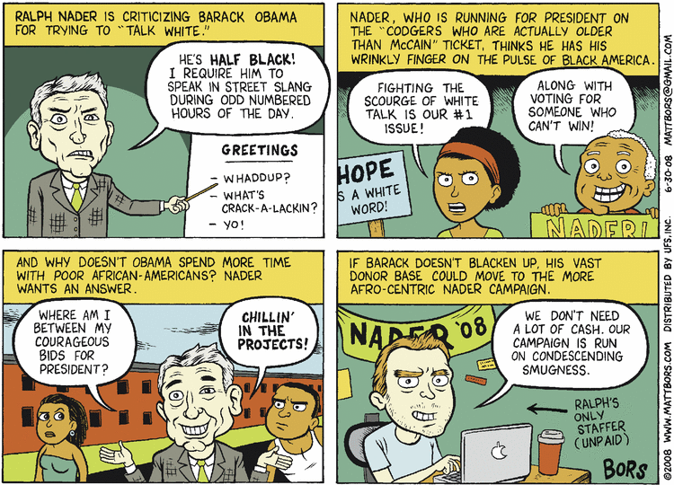 Matt Bors Comic Strip for June 30, 2008 