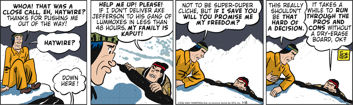Rip Haywire Comic Strip for January 18, 2012 