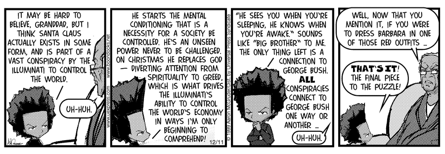 The Boondocks Comic Strip for December 11, 1999 