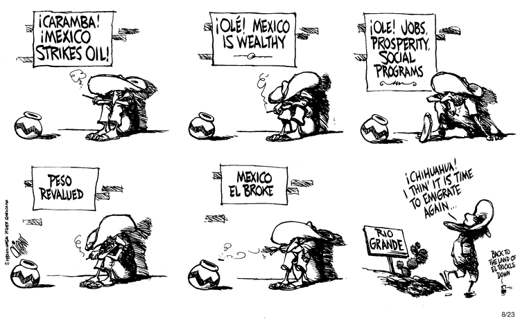 Pat Oliphant Comic Strip for August 23, 1982 