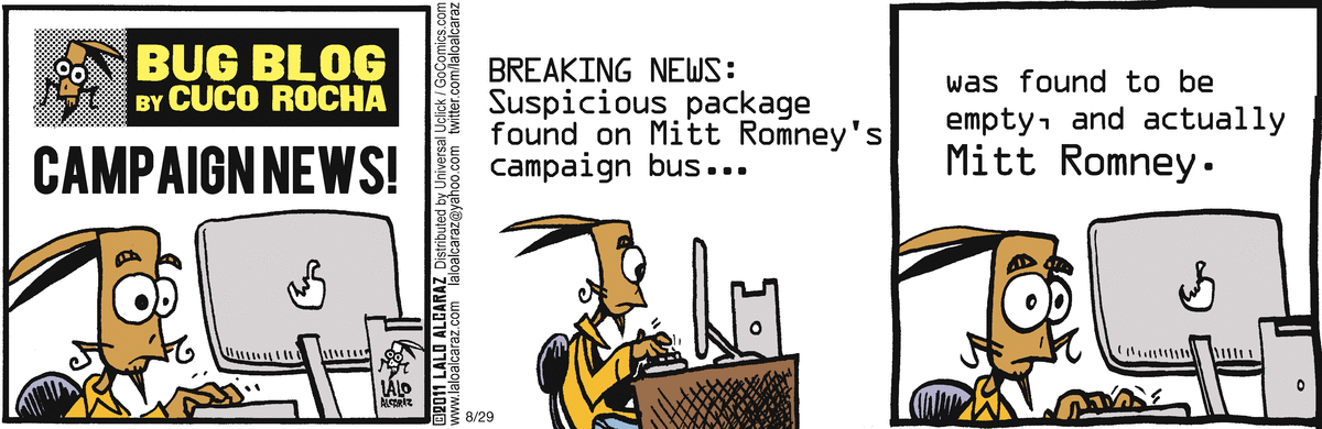 La Cucaracha Comic Strip for August 29, 2011 
