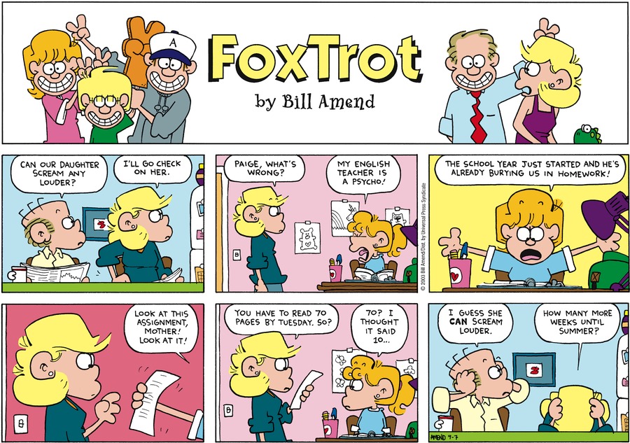 FoxTrot Comic Strip for September 07, 2003 