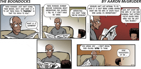 The Boondocks Comic Strip for March 16, 2014 