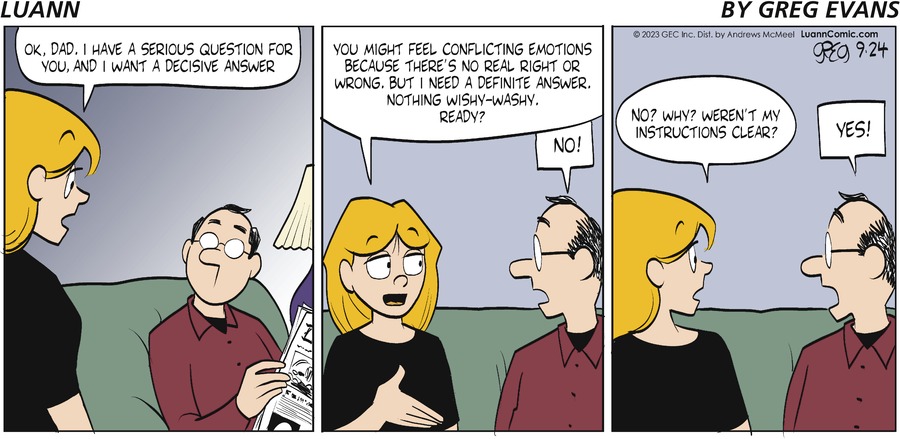 Luann Comic Strip for September 24, 2023 
