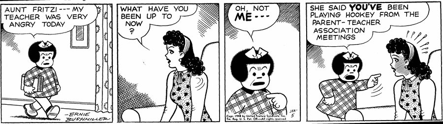 Nancy Comic Strip for January 05, 1948 