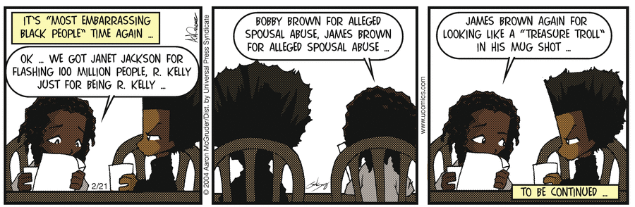 The Boondocks Comic Strip for February 21, 2004 