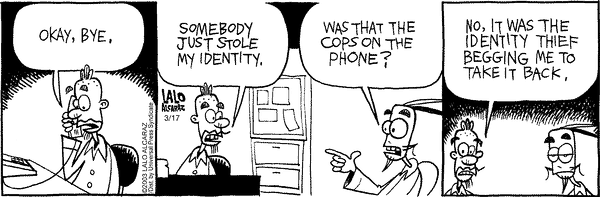 La Cucaracha Comic Strip for March 17, 2003 