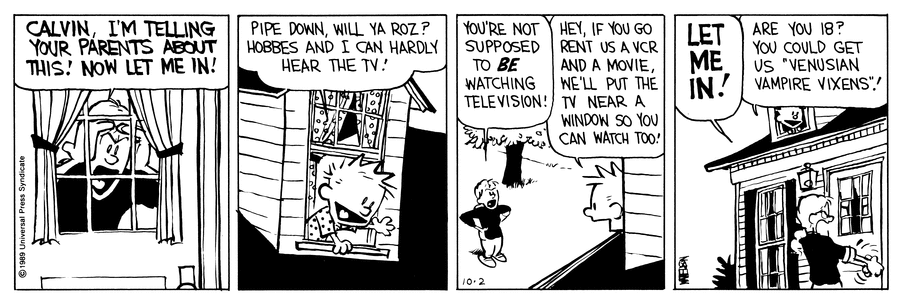 Calvin and Hobbes Comic Strip for October 02, 1989 