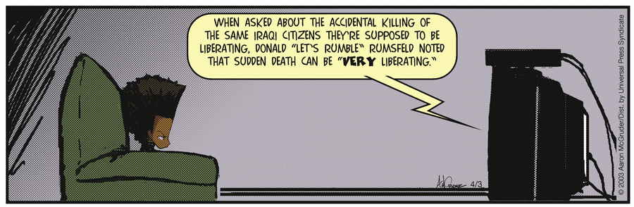 The Boondocks Comic Strip for April 03, 2003 
