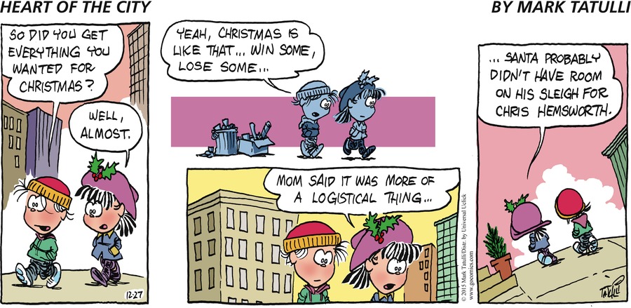 Heart of the City Comic Strip for December 27, 2015 