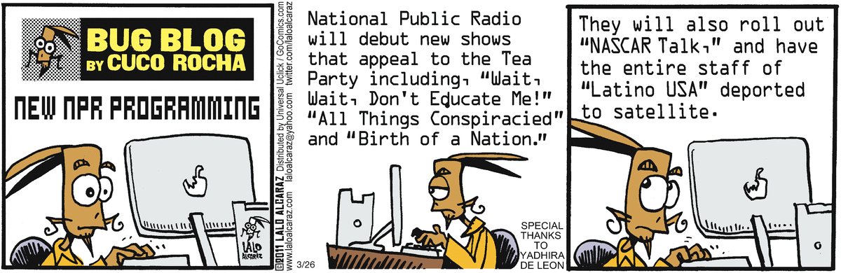 La Cucaracha Comic Strip for March 26, 2011 