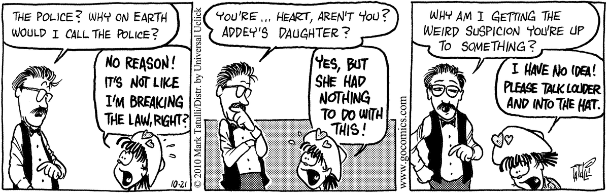 Heart of the City Comic Strip for October 21, 2010 