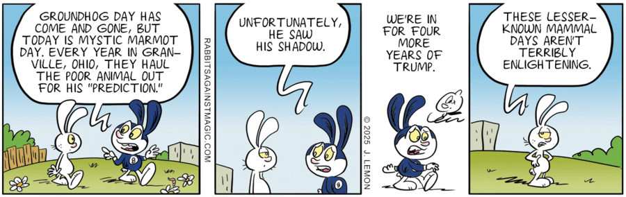 Rabbits Against Magic Comic Strip for February 18, 2025 