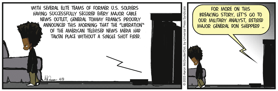 The Boondocks Comic Strip for April 09, 2003 