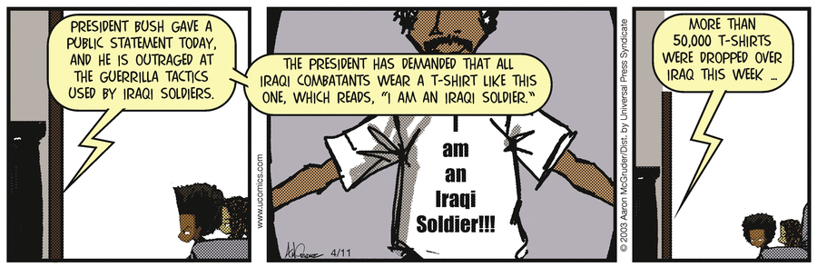 The Boondocks Comic Strip for April 11, 2003 