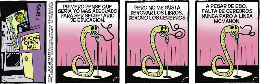 La Cucaracha en Español Comic Strip for December 07, 2024 