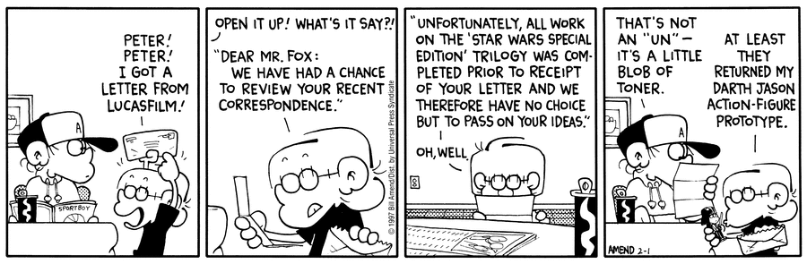 FoxTrot Comic Strip for February 01, 1997 