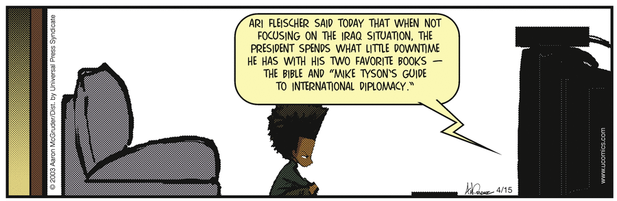 The Boondocks Comic Strip for April 15, 2003 