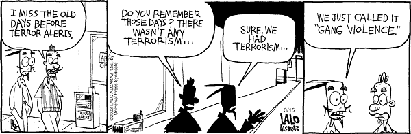 La Cucaracha Comic Strip for March 15, 2003 