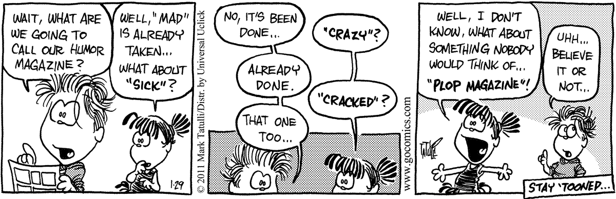 Heart of the City Comic Strip for January 29, 2011 