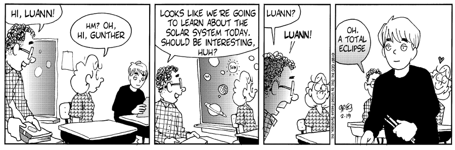 Luann Againn Comic Strip for February 19, 2025 