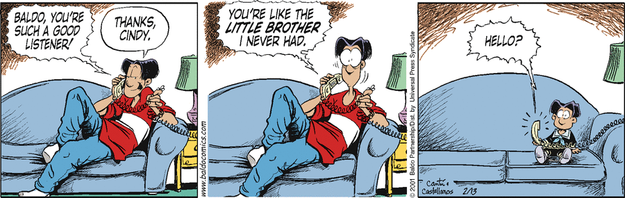 Baldo Comic Strip for February 13, 2001 