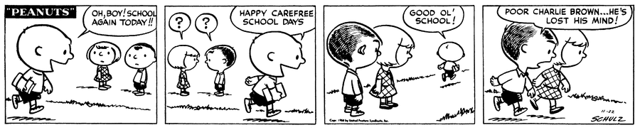 Peanuts Comic Strip for November 22, 1950 