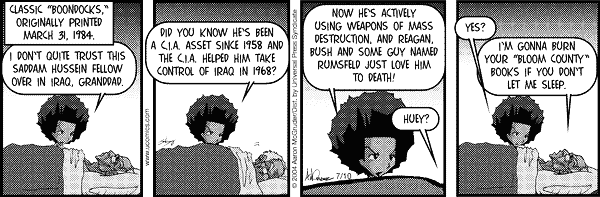 The Boondocks Comic Strip for February 11, 2012 
