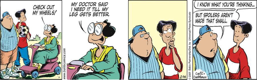 Baldo Comic Strip for February 14, 2001 