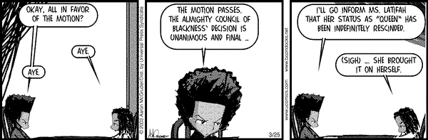 The Boondocks Comic Strip for October 26, 2010 