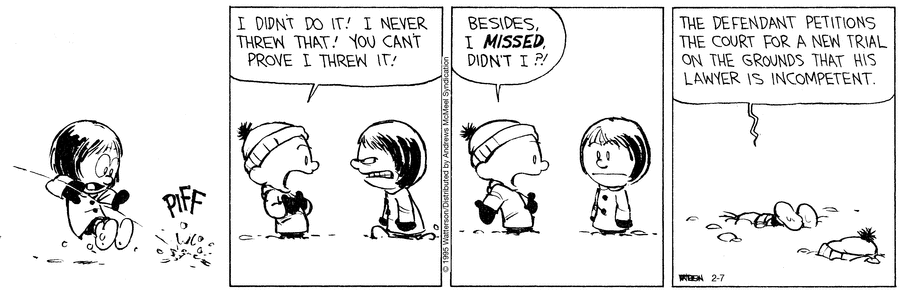 Calvin and Hobbes Comic Strip for February 07, 2025 