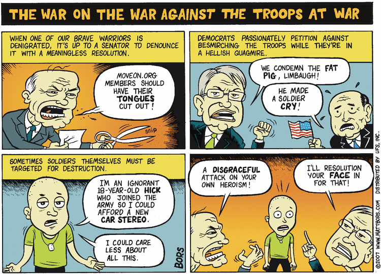 Matt Bors Comic Strip for October 08, 2007 