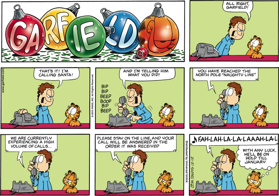 Garfield Comic Strip for December 12, 2010 