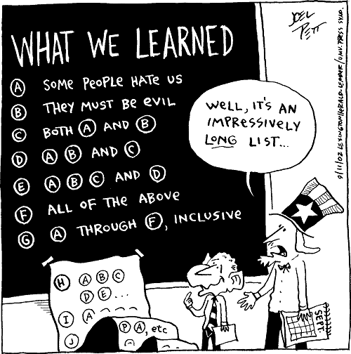 Joel Pett Comic Strip for September 11, 2002 