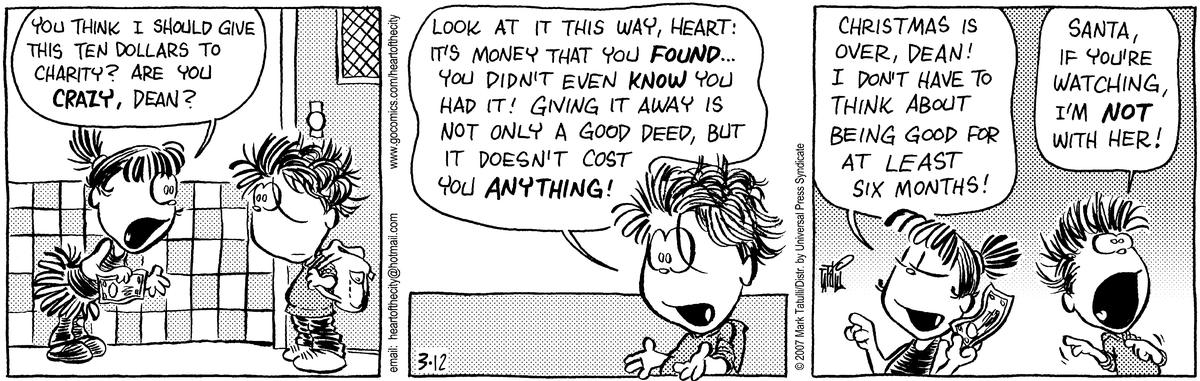 Heart of the City Comic Strip for March 12, 2011 