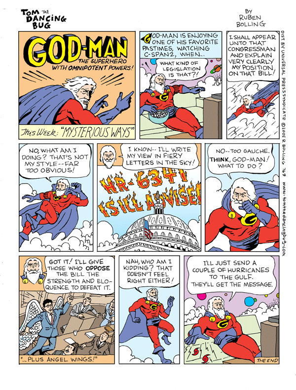 Tom the Dancing Bug Comic Strip for October 01, 2005 