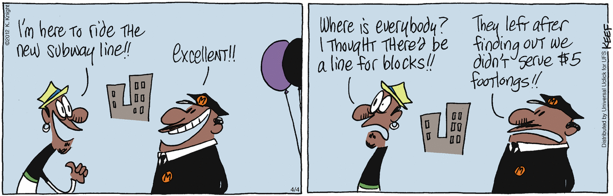 The Knight Life Comic Strip for April 04, 2012 