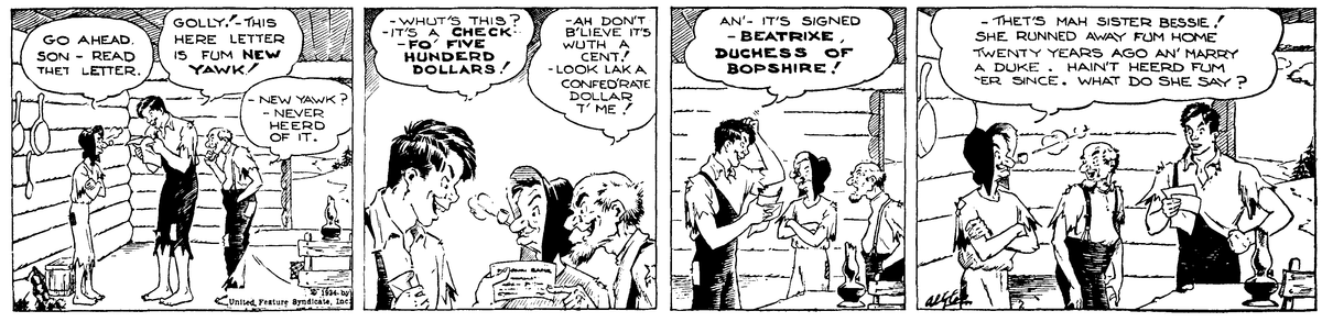 Li'l Abner Comic Strip for August 20, 1934 