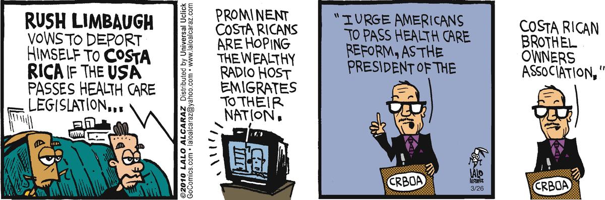 La Cucaracha Comic Strip for March 26, 2010 