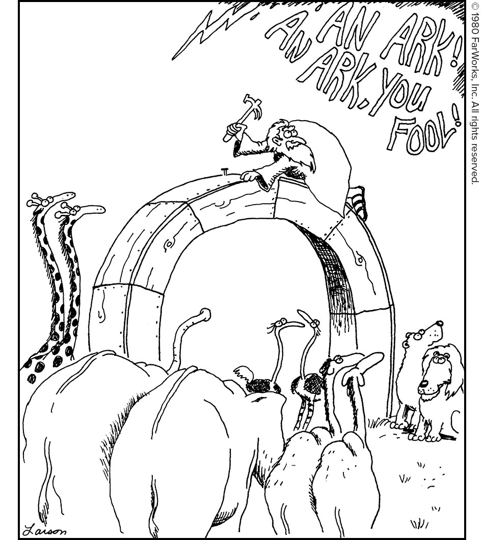 AN ARK! AN ARK, YOU FOOL!