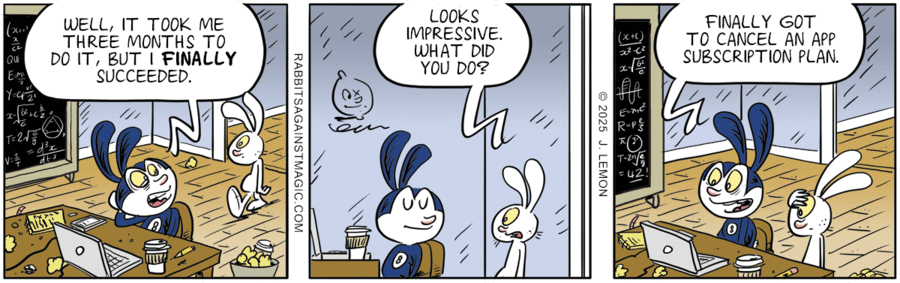 Rabbits Against Magic Comic Strip for January 18, 2025 