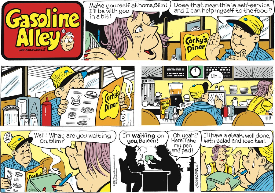 Gasoline Alley Comic Strip for October 24, 2021 