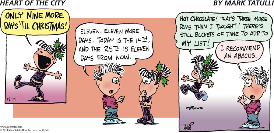 Heart of the City Comic Strip for December 14, 2014 