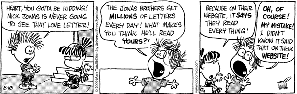 Heart of the City Comic Strip for August 18, 2009 