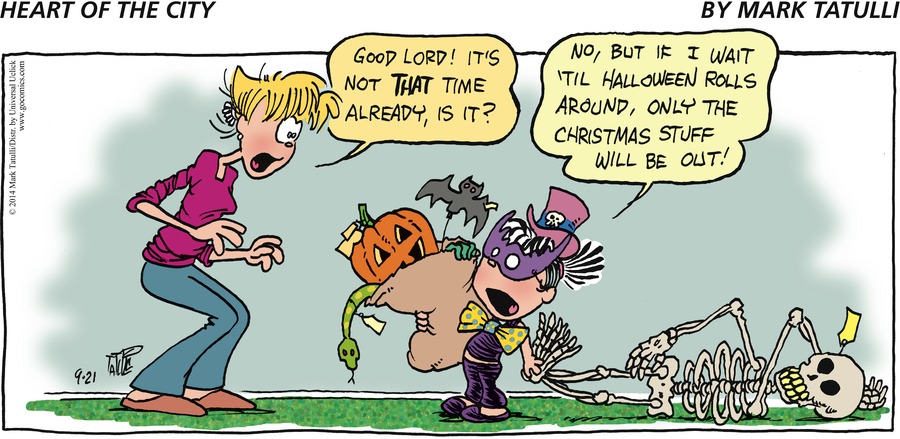 Heart of the City Comic Strip for September 21, 2014 