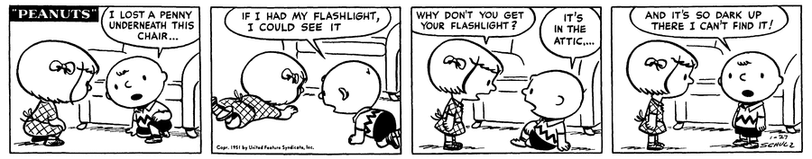 Peanuts Comic Strip for January 27, 1951 