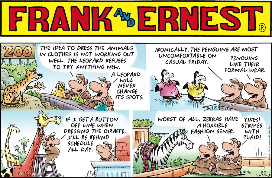 Frank and Ernest Comic Strip for March 07, 2021 