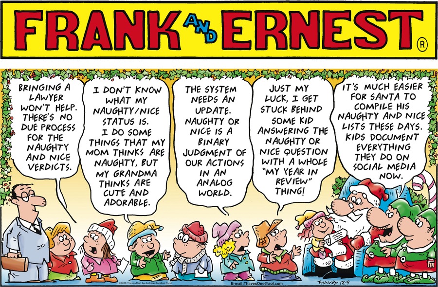 Frank and Ernest Comic Strip for December 09, 2018 
