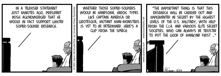 The Boondocks Comic Strip for August 24, 2001 
